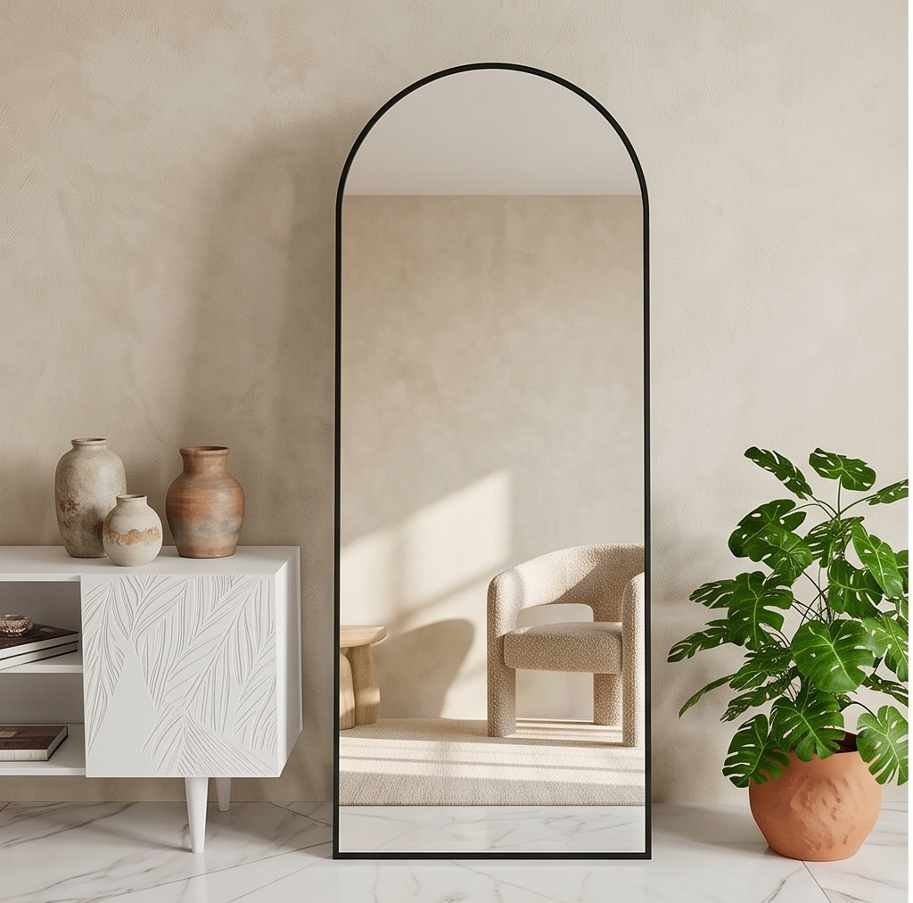 Miroir Arche sur Pied – Design Épuré(180x60 cm)