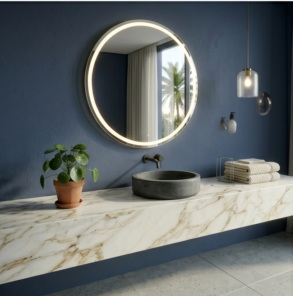 Miroir Lumineux LED Rond – Design Minimaliste et Élégant (70 cm) — photo 3