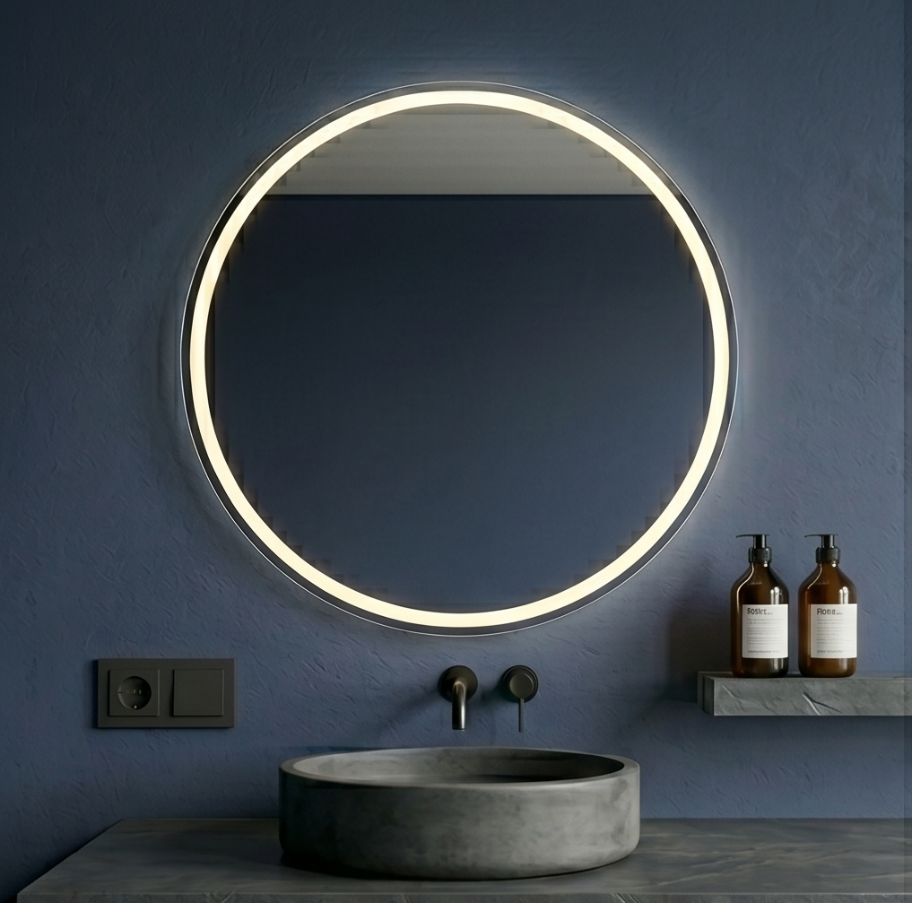 Miroir Lumineux LED Rond – Design Minimaliste et Élégant (70 cm)