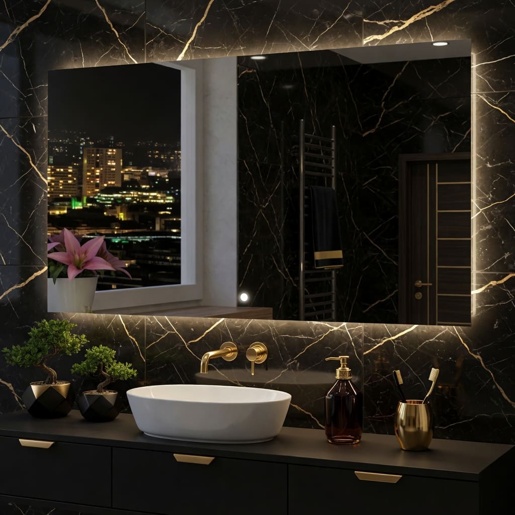 Miroir LED Rectangulaire Moderne – Série Lumina 120x70 cm — photo 3