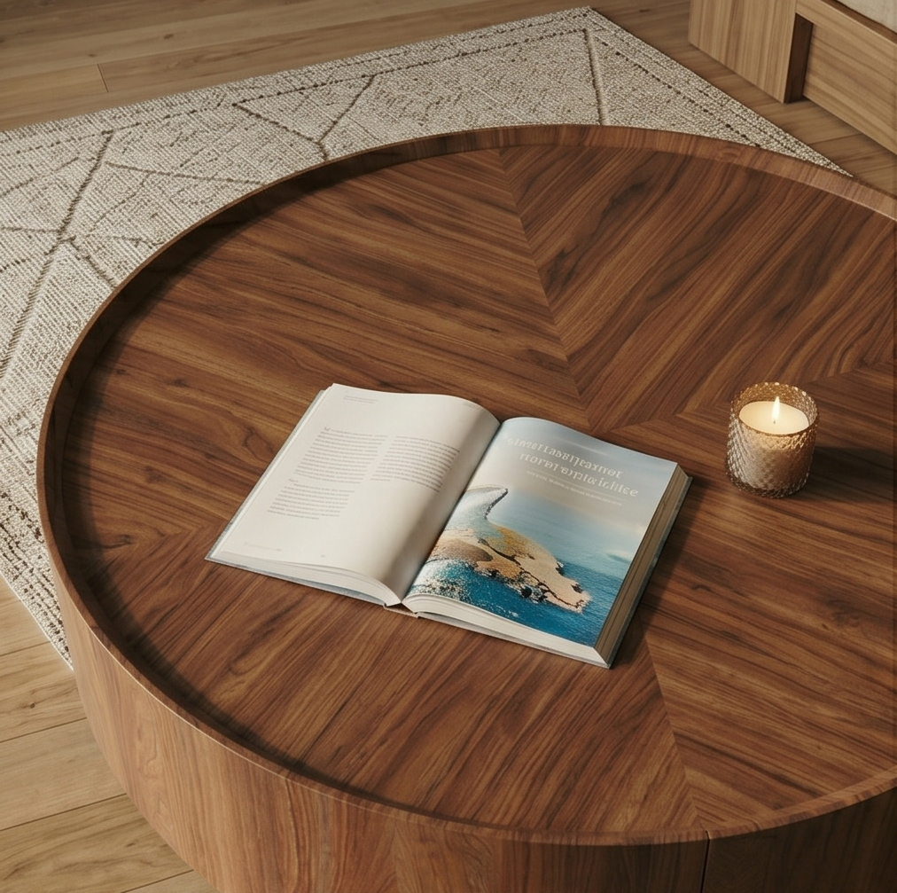 Table basse de salon avec rangement intégré LUNA – 100 cm — photo 3