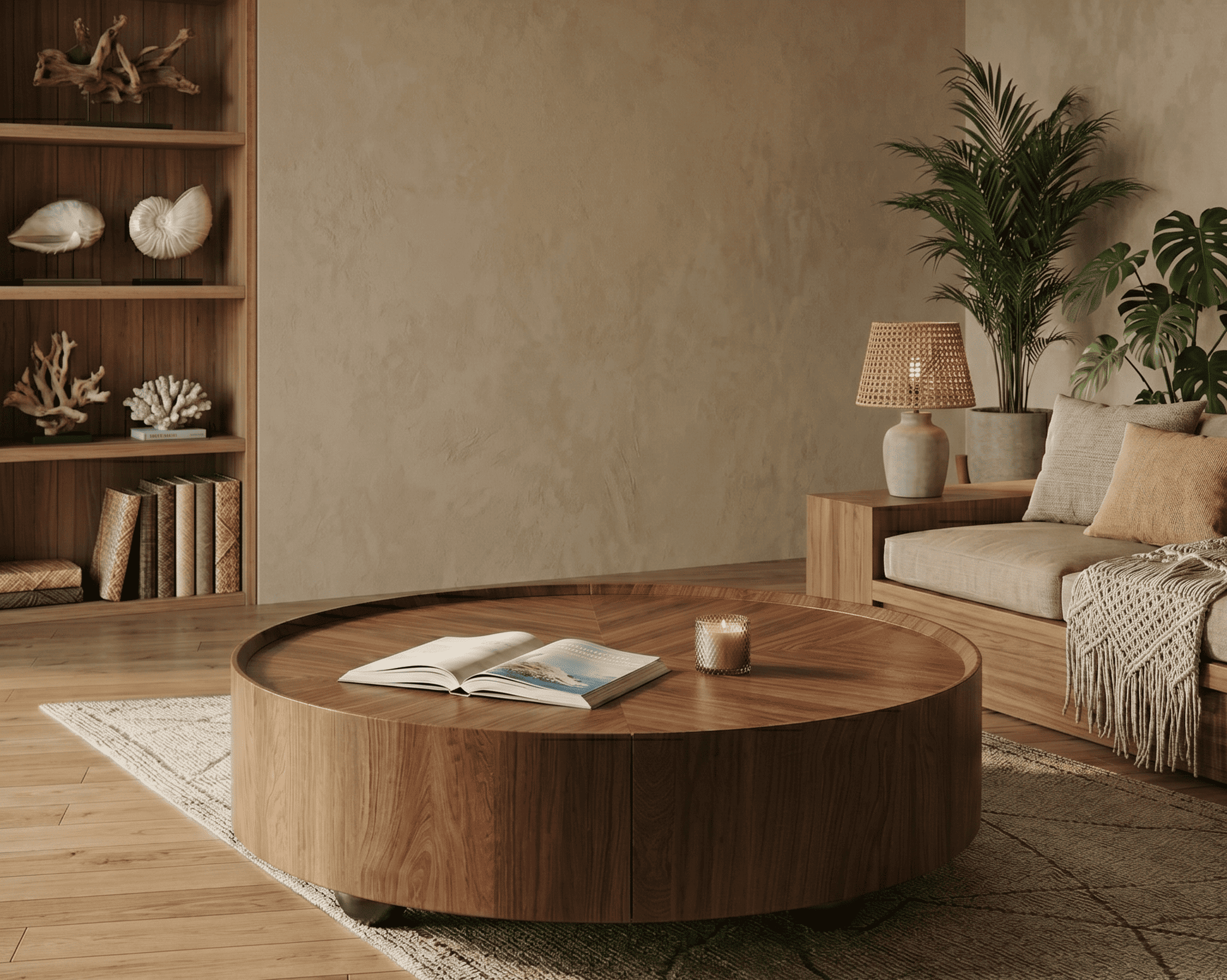 Table basse de salon avec rangement intégré LUNA – 100 cm