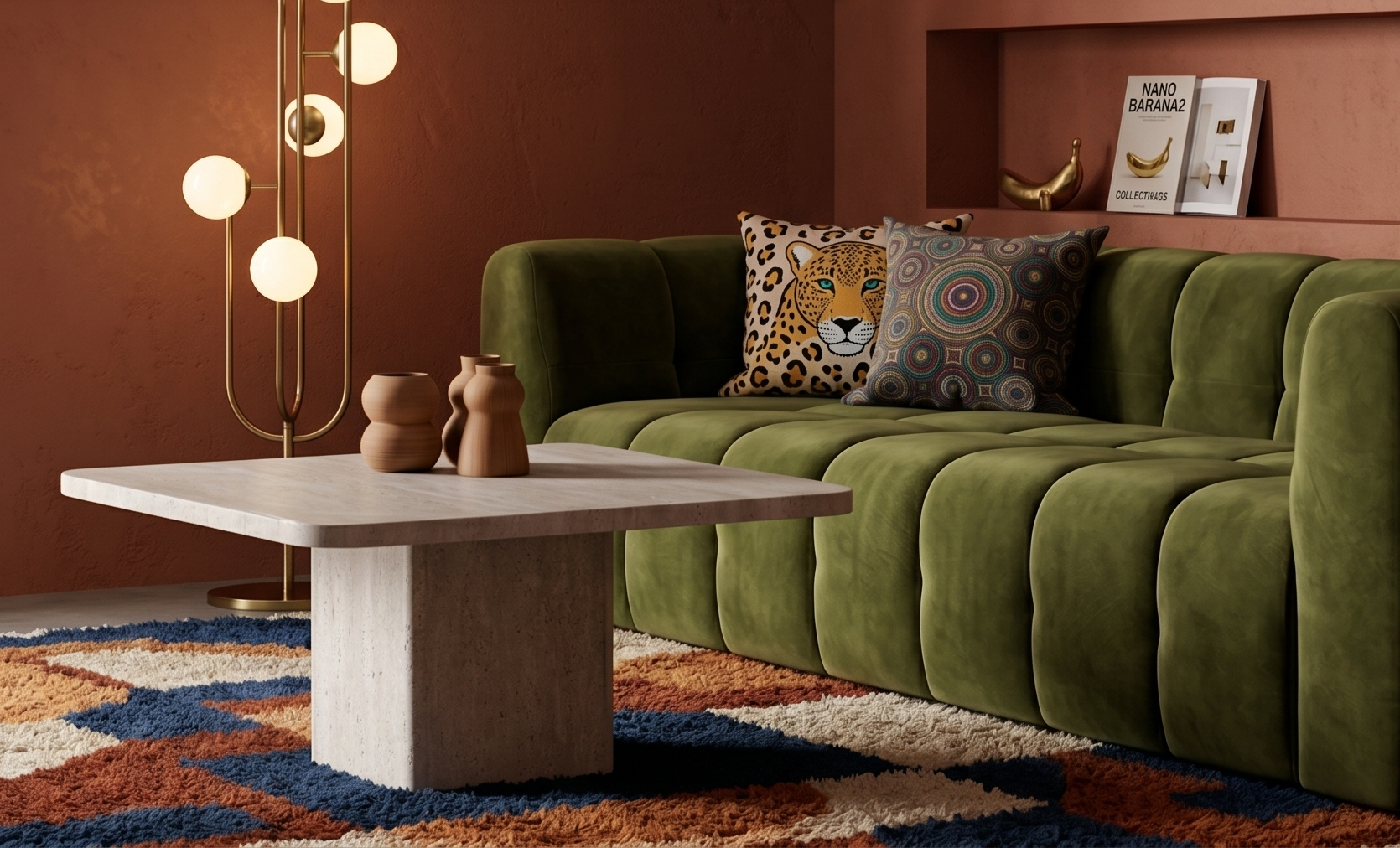 La Table Basse en Travertin "Aura" 70 x 70 cm — photo 2