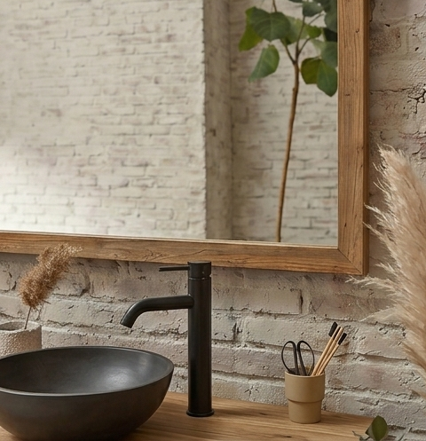 Miroir Rectangulaire en Teck Massif Recyclé 160x80 cm - Collection BORNEO — photo 3