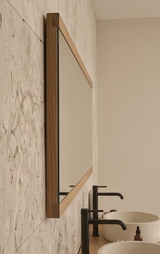 Miroir en Teck Massif Recyclé NAHELE – 140 x 60 cm — photo 2