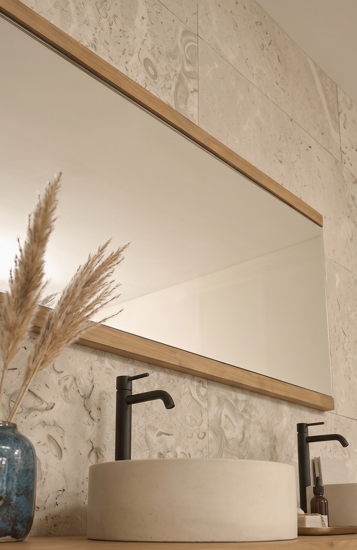 Miroir en Teck Massif Recyclé NAHELE – 140 x 60 cm — photo 4